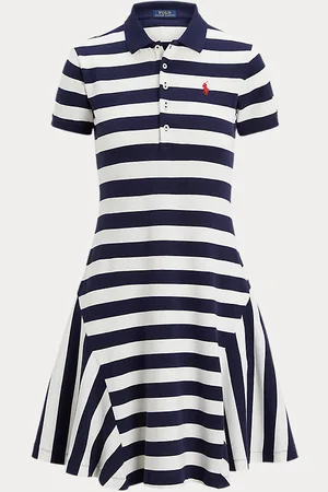 Ralph Lauren Striped Fit-and-Flare Polo Dress