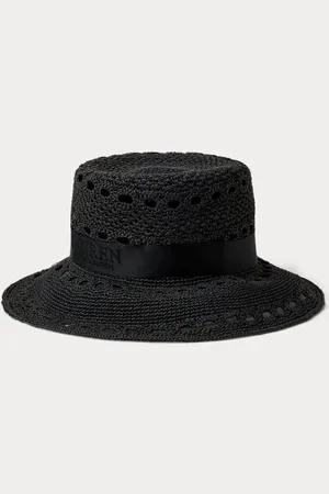 Ralph Lauren Crocheted Straw Bucket Hat