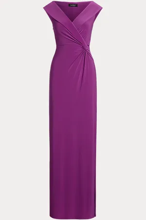 Ralph Lauren Jersey Off-the-Shoulder Gown