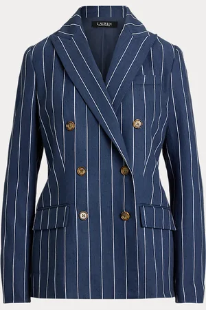 Ralph Lauren Striped Double-Breasted Blazer