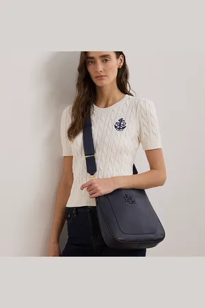 Ralph Lauren Pebbled Leather Large Cameryn Crossbody