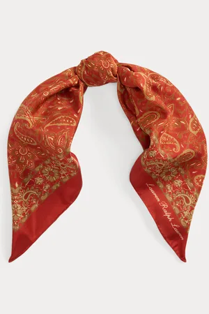 Ralph Lauren Paisley Silk Twill Square Scarf