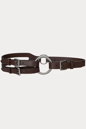 Ralph Lauren Tri-Strap O-Ring Leather Belt