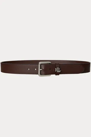Ralph Lauren Logo-Keeper Leather Belt