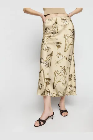 Reformation Petites Layla Silk Skirt