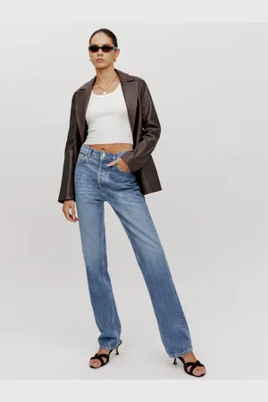Reformation Cynthia High Rise Straight Long Jeans