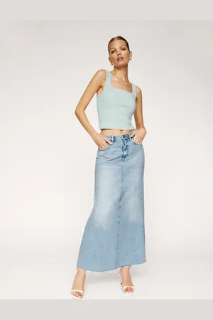 Reformation Kass Maxi Denim Skirt