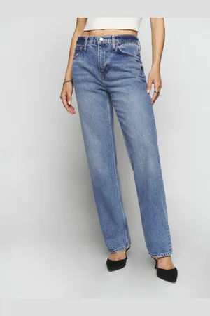 Reformation Casey Mid Rise Relaxed Straight Jeans