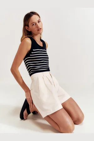 Reformation Francis High Rise Pleated Shorts