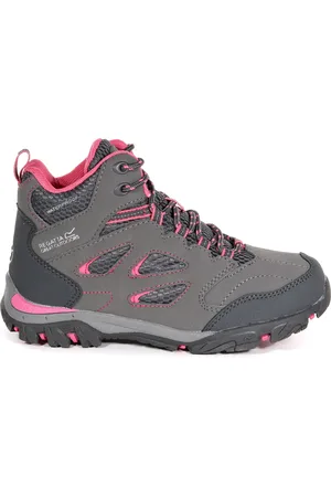 Regatta Kids Breathable Holcombe Waterproof Mid Walking Boots Steel Tulip, Size: UK Infant 11