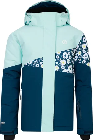 Dare 2B Kids Water-repellent Humour III Ski Jacket Moonlight Denim Daisy Print, Size: 14 Years
