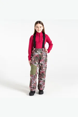 Dare 2B Kids Breathable Pow Ski Pants Leopard Print, Size: 5-6 Years