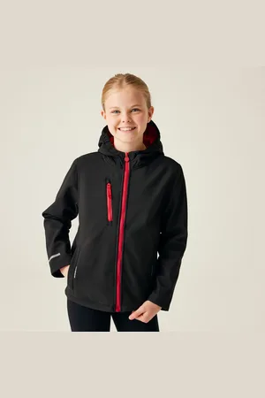 Regatta Kids Breathable Ablaze 3-Layer Softshell Jacket Black Classic , Size: 9-10 Years