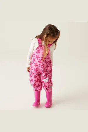 Regatta Kids Waterproof Animal Rainy Day Dungaree Luna the Unicorn Sweet , Size: 6-12 Months