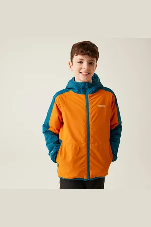 Regatta Kids Waterproof Volcanics VIII Reflective Jacket Fox Moroccan Blue, Size: 5-6 Years