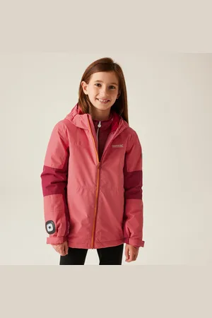 Regatta Kids Breathable Beamz IV Waterproof Jacket Mineral Rumba , Size: 11-12 Years