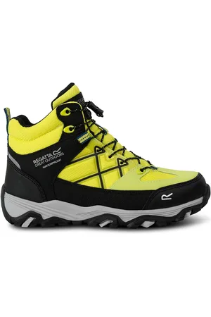 Regatta Kids Waterproof Samaris III Walking Boots Lime Punch, Size: UK Junior 2