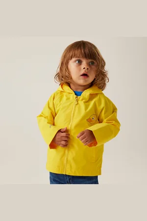 Regatta Kids Water-repellent Animal Print Waterproof Jacket Pebbles The Duck Sunbeam, Size: 3-4 Years