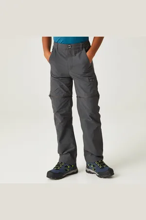 Regatta Kids Water-repellent Highton Stretch Zip Off Walking Trousers Seal , Size: 5-6 Years