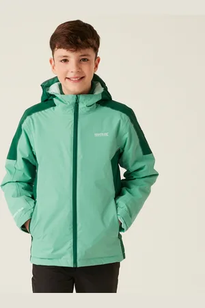 Regatta Kids Lightweight Hurdle V Waterproof Jacket Dusty Rain Forest, Size: 15-16 Years