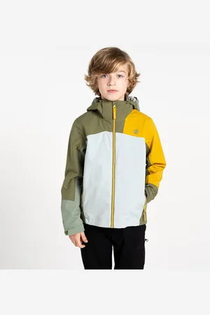 Dare 2B Kids Water Repellent Explore II Waterproof Jacket Olivine , Size: 11-12 Years