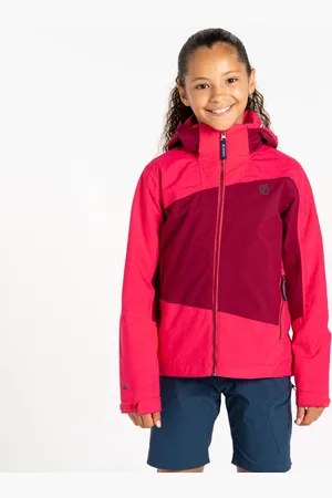 Dare 2B Kids Water Repellent Explore II Waterproof Jacket Sparkling Cosmo, Size: 15-16 Years