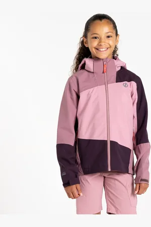 Dare 2B Kids Water Repellent Explore II Waterproof Jacket Mauve, Size: 15-16 Years