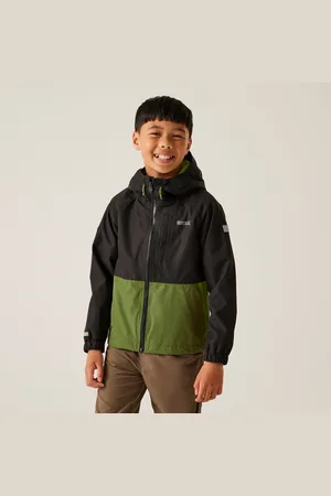 Regatta Kids Water-repellent Hanleigh II Waterpoof Jacket Nephrite Green Grenoble Green, Size: 15-16 Years