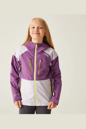 Regatta Kids Breathable Highton V Waterproof Jacket Sunset Lilac Frost, Size: 3-4 Years