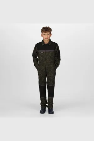 Regatta Kids Camo Seedling Stud Coverall, Size: 5-6 Years