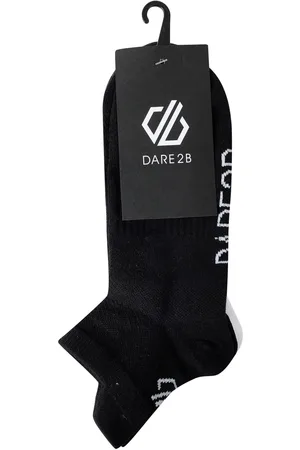 Dare 2B Pack of 3 Unisex Movement Trainer Socks & White, Size: UK 6-8
