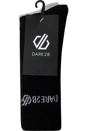 Dare 2B Pack of 3 Unisex Crew Socks & White, Size: UK 9-12