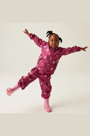 Regatta Kids Lightweight Peppa Pig Waterproof Pack-it Jacket Raspberry Radiance Wonder, Size: 5-6 Years