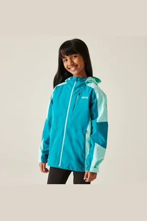 Regatta Kids Breathable Calderdale III Waterproof Jacket Exotic Plume Aruba Blue, Size: 3-4 Years