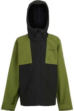 Regatta Kids Breathable Hanleigh Waterproof Jacket Nephrite Black, Size: 3-4 Years