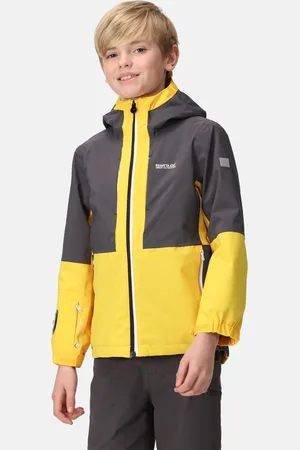 Regatta Kids Waterproof Hydrate VIII 3 In 1 Jacket Californian Seal Grey Orange Pepper, Size: 11-12 Years