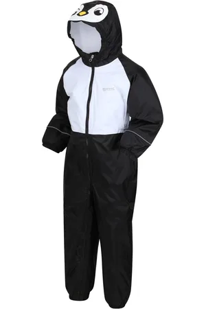 Regatta Kids Water-repellent Mudplay III Waterproof Puddle Suit Penguin, Size: 12-18 Months
