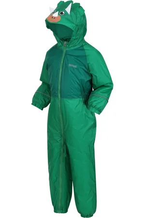Regatta Kids Water-repellent Mudplay III Waterproof Puddle Suit Jelly Bean Dino, Size: 12-18 Months