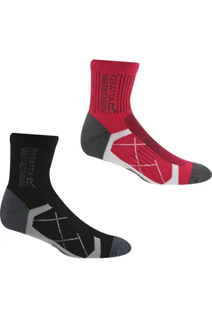 Regatta Womens 2 Pack Outdoor Active Sock Cherry Pink, Size: UK 6-8