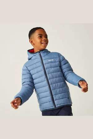 Regatta Kids Water-repellent Hooded Marizion Baffled Jacket Coronet Danger Red, Size: 14 Years