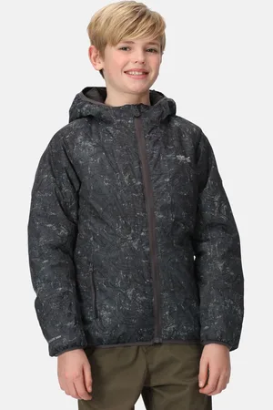 Regatta Kids Waterproof Volcanics Reflective Jacket VII Seal Terrain Print, Size: 9-10 Years