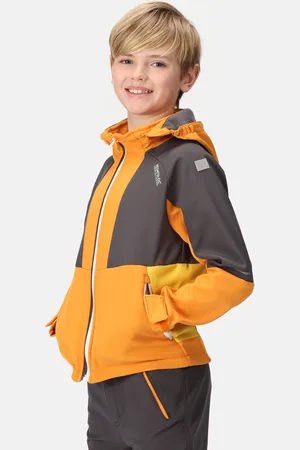 Regatta Kids Waterproof Haydenbury Softshell Jacket Pepper Californian Yellow, Size: 7-8 Years
