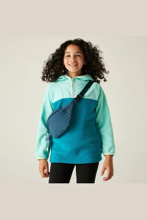 Regatta Kids Lightweight Fayley Hooded Fleece Aruba Exotic Plume Icy Morn, Size: 9-10 Years
