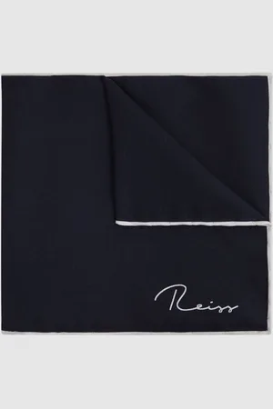 Reiss Plain Silk Pocket Square, 32x32cm