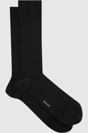 Reiss Fela Mens Cotton Ribbed Socks, Size: S & M