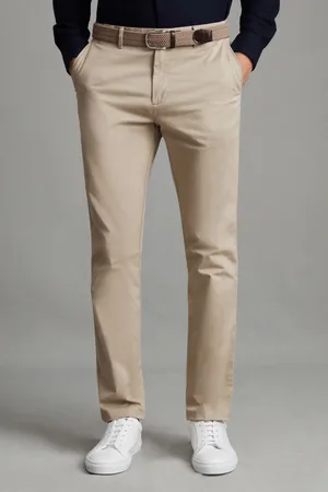 Reiss Slim Fit Washed Cotton Blend Chinos, 28