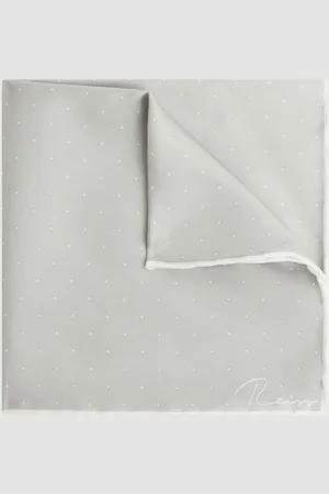 Reiss Liam Pocket Square - Silk Polka Dot, Size: 32x32cm