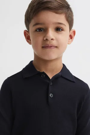 Reiss Trafford Polo Shirt Wool Ribbed, Size: 4