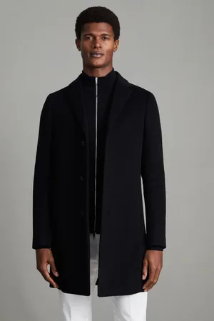 Reiss Wool Blend Single Breasted Epsom Overcoat, Xxl