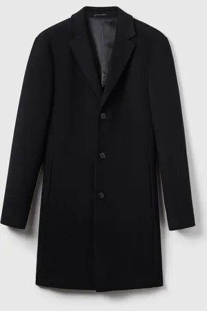 Reiss Wool Blend Single Breasted Epsom Overcoat, XS